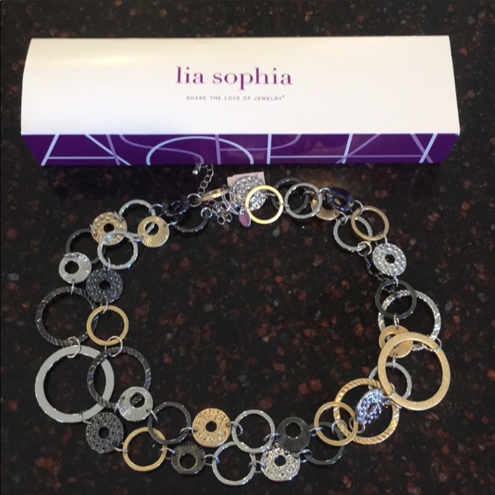Lia Sophia Necklace in mixed metals. NWT’s